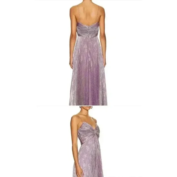 $997 Alexis Womens Purple Spaghetti Strap Sweetheart Neck Lined Maxi Dre… - Picture 7 of 16